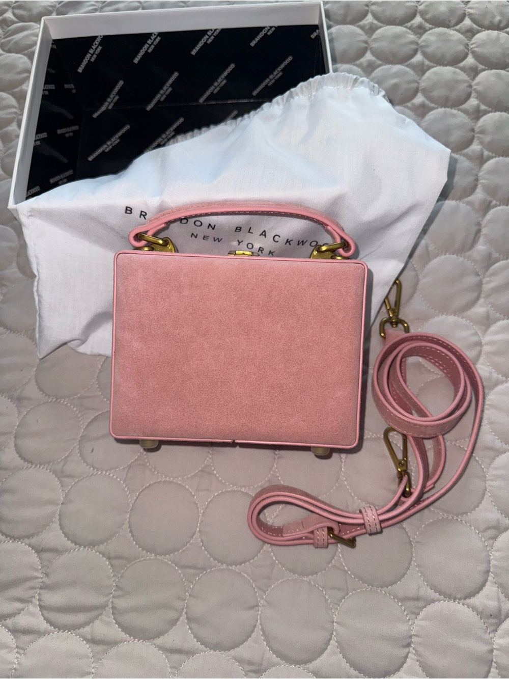 Brandon Blackwood Blush Pink Mini Top-Handle Bag - Picture 4 of 6